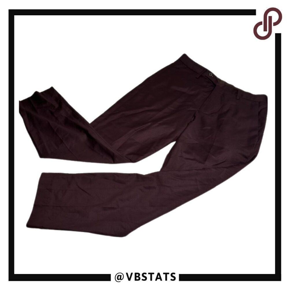 Burberry Brit Purple Eggplant Wool 220's Luxury Pants in Size 30W x 26.5" IS